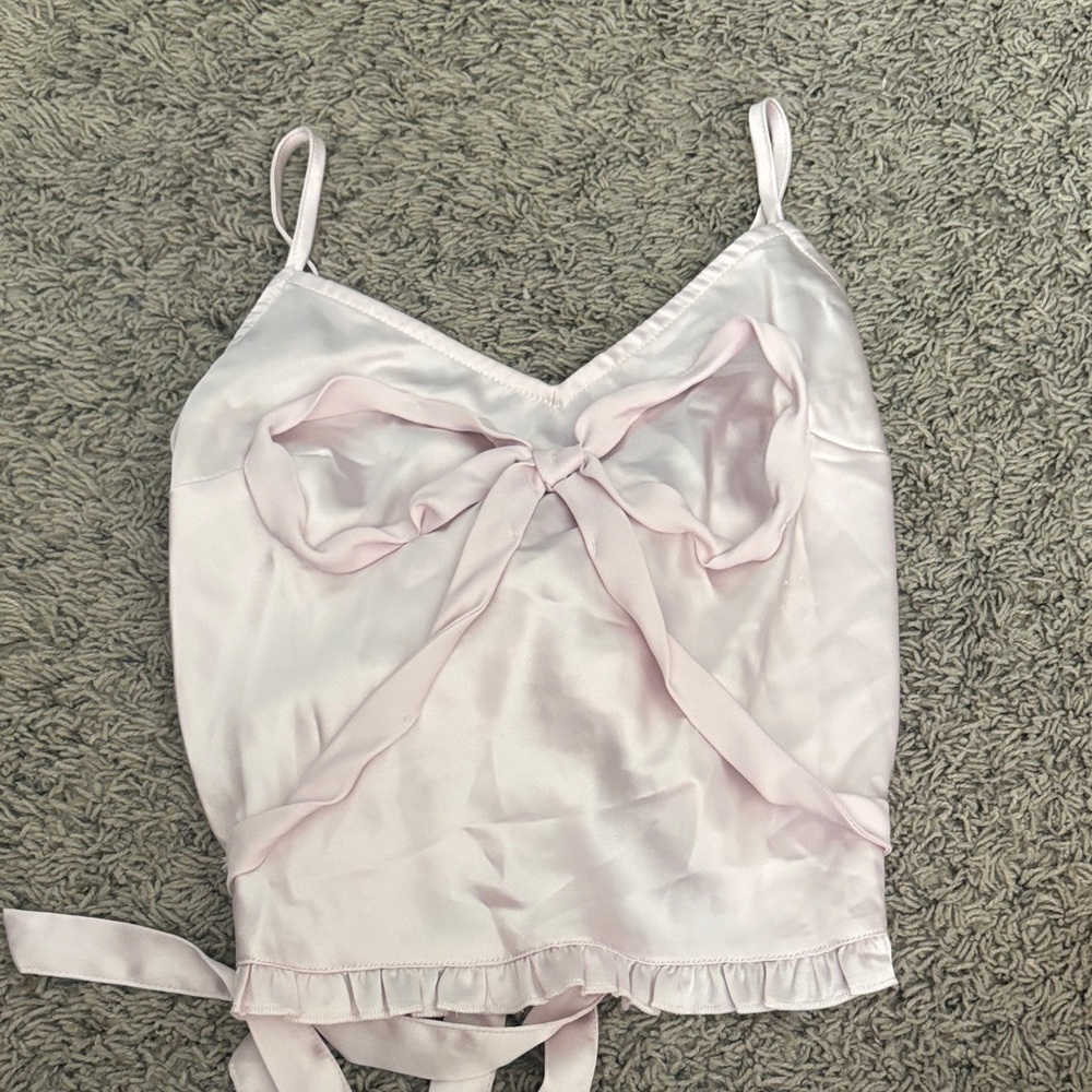 Forever 21 Light Pink Satin Blouse